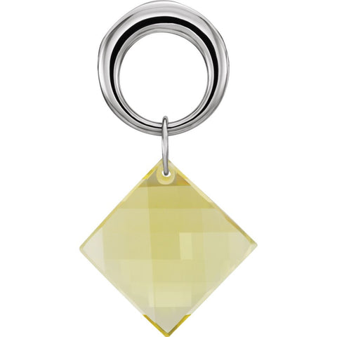 Sterling Silver Lime Quartz Pendant