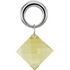 15.00x15.00 mm genuine Lime Quartz Pendant in Sterling Silver