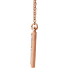 14k Rose Gold 1/5 CTW Diamond Triangle 16.5" Necklace