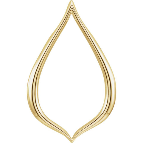 14k Yellow Gold Freeform Pendant