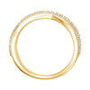 14k Yellow Gold 5/8 CTW Diamond Criss Cross Ring , Size 7