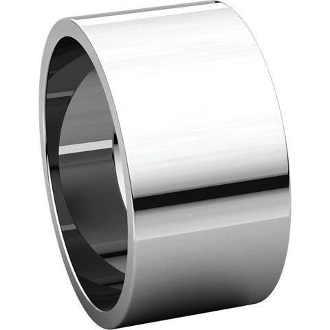Sterling Silver 10mm Flat Band, Size 8
