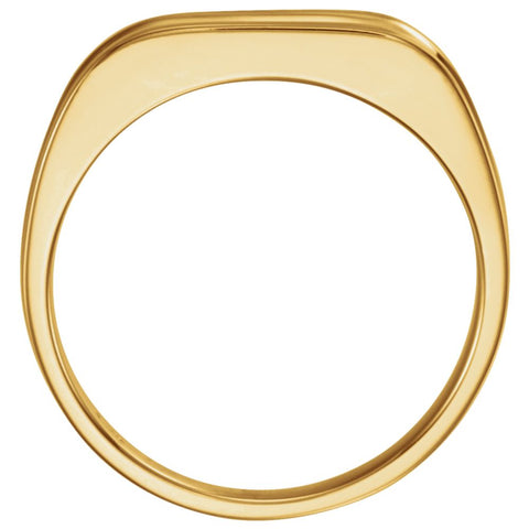 14k Yellow Gold Men's Design Ring, Size 11