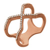 14k Rose Gold 1/6 ctw. Diamond Geometric Ring, Size 7