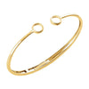 14k Yellow Gold Hinged Circle Bangle 7-inch Bracelet