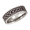 Cobalt Design Wedding Band Ring with Black PVD (Size 12 )