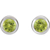 14k White Gold Peridot Earrings