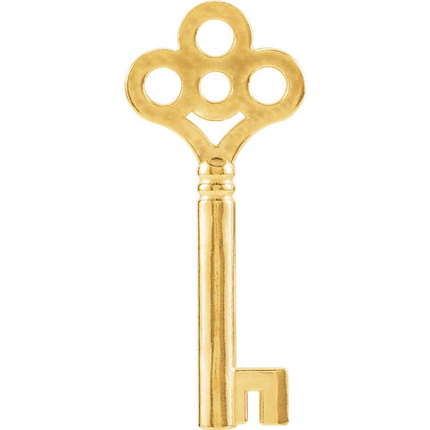 14k Yellow Gold Key Charm