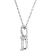 14k White Gold 1/8 CTW Diamond Heart 18" Necklace