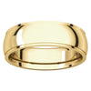 14k Yellow Gold 6mm Comfort Fit Edge Band , Size 9
