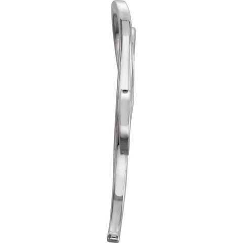 14k White Gold Freeform Pendant