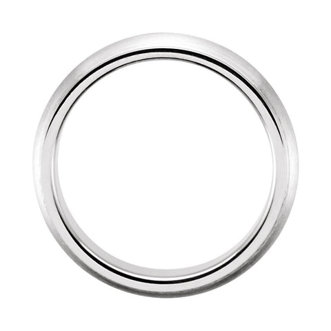 14k White Gold 5mm Design Band Size 8