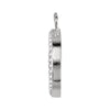 14k White Gold 10.75mm Granulated Toggle Ring