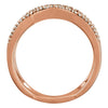 14k Rose Gold 1/6 CTW Diamond Geometric Ring, Size 7
