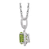 Sterling Silver Peridot & .01 CTW Diamond 18" Necklace