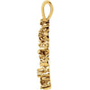 10k Yellow Gold 40x22mm Nugget Pendant