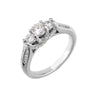 14K White Gold 3/4 CTW Diamond Engagement Ring (Size 6)