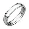 14k White Gold 4mm Comfort-Fit Edge Band, Size 6