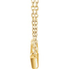 14k Yellow Gold 1/4 CTW Diamond Baguette Bar 16-18" Necklace