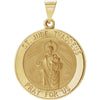 22.25 mm Hollow Round St. Jude Thaddeus Medal in 14K Yellow Gold
