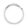 14k White Gold Stackable Diamond Wave Ring, Size 7