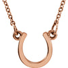 Horseshoe 18-Inch Necklace in 14K Rose Gold