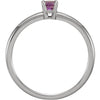 Sterling Silver Imitation Amethyst "February" Youth Birthstone Ring, Size 3