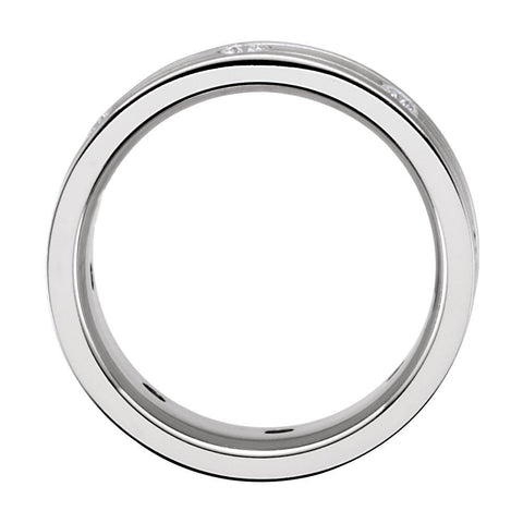 14k White Gold 1/2 CTW Diamond Band Size 7