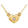 14k Yellow Gold 0.03 ctw. Diamond Heart 16-inch Necklace