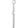 14k White Gold .03 CTW Diamond Cross 30.55x16.55mm Pendant