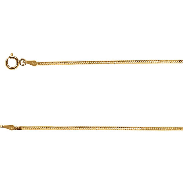 14k Yellow Gold 1.5mm Flexible Herringbone Chain 20" Chain