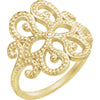 Granulated Design Fashion Ring in 14K Yellow Gold (Size 6)