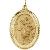 39.00x26.00 mm St. Christopher Medal in 14K Yellow Gold