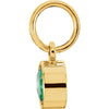 14k Yellow Gold Imitation Emerald Birthstone Charm