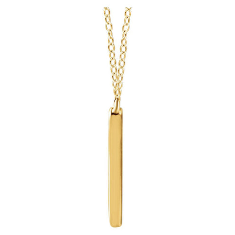 14k Yellow Gold "V" 16-18" Necklace