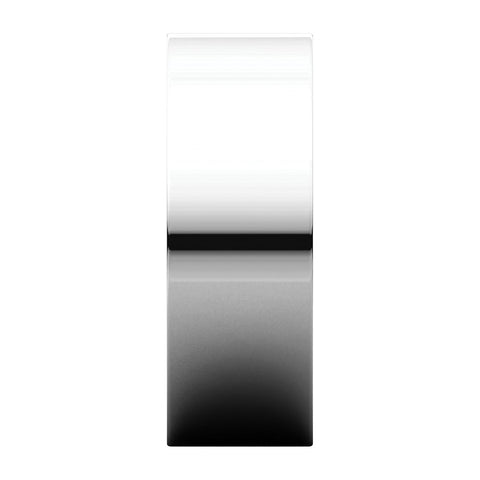 14k White Gold 7mm Flat Band, Size 13