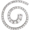 1 CTTW Journey Diamond Spiral Pendant in 14k White Gold