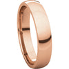 14k Rose Gold 4mm Light Comfort Fit Band, Size 8.5