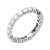 2 CTTW Round Diamond Eternity Wedding Band Ring in 14k White Gold (Size 8 )