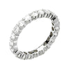 2 CTTW Round Diamond Eternity Wedding Band Ring in 14k White Gold (Size 5 )