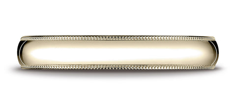 Benchmark-10K-Yellow-Gold-4mm-Slightly-Domed-Traditional-Oval-Wedding-Band-Ring-with-Milgrain--Size-4.25--34010KY04.25