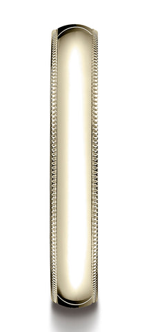 Benchmark-14K-Yellow-Gold-4mm-Slightly-Domed-Traditional-Oval-Wedding-Band-Ring-with-Milgrain--Size-4.5--34014KY04.5