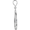 Sterling Silver 21x12.75mm Teardrop Pendant