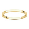 14k Yellow Gold 1.5mm Flat Band, Size 9
