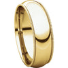 14k Yellow Gold 6mm Milgrain Comfort Fit Band, Size 9.5