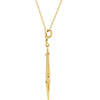14k Yellow Gold .05 CTW Diamond Decorative Dangle 18" Necklace