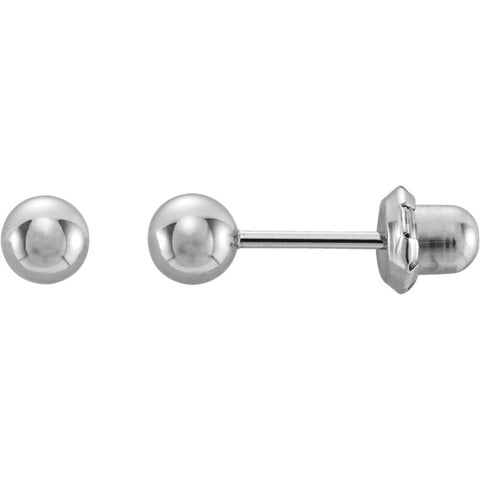 Stainless Steel 4mm Inverness Piercing Ball Earrings