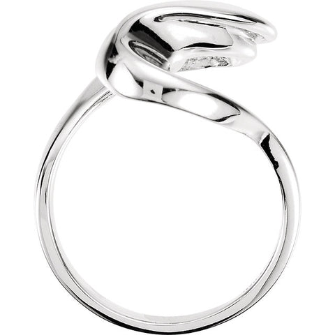 Gold Fashion Ring in 14k White Gold ( Size 6 )