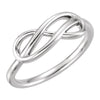 14k White Gold Double Infinity Ring, Size 7
