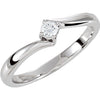 Cubic Zirconia Ring in Sterling Silver ( Size 7 )